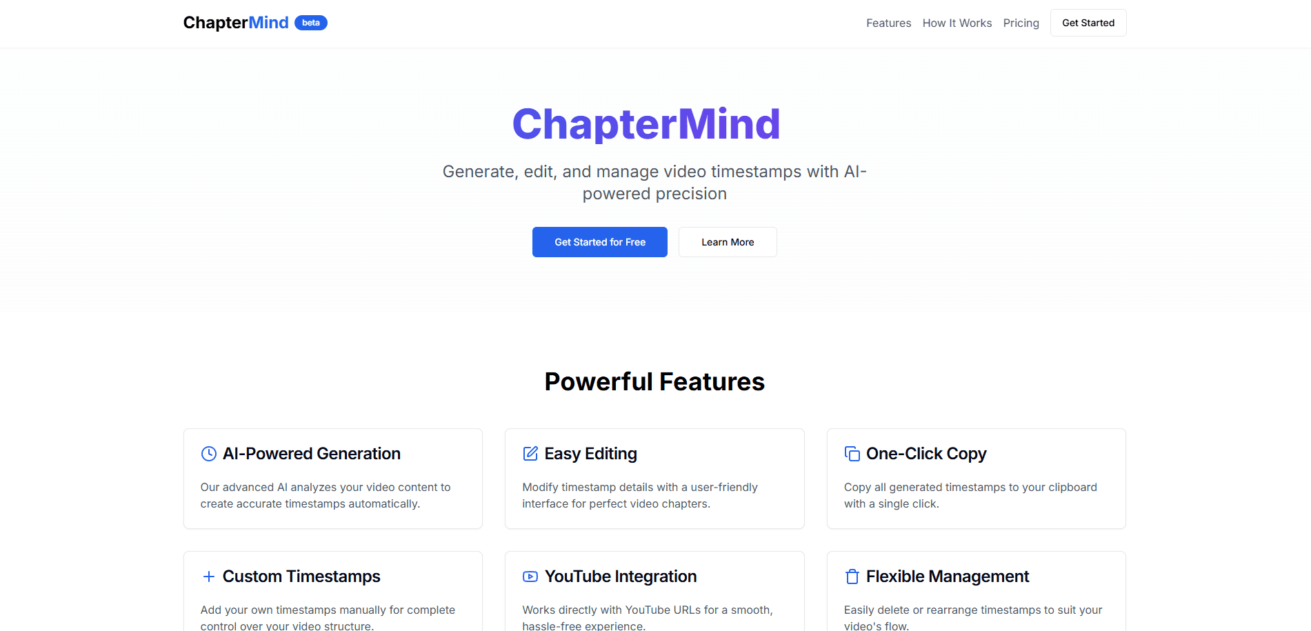 ChapterMind website screenshot