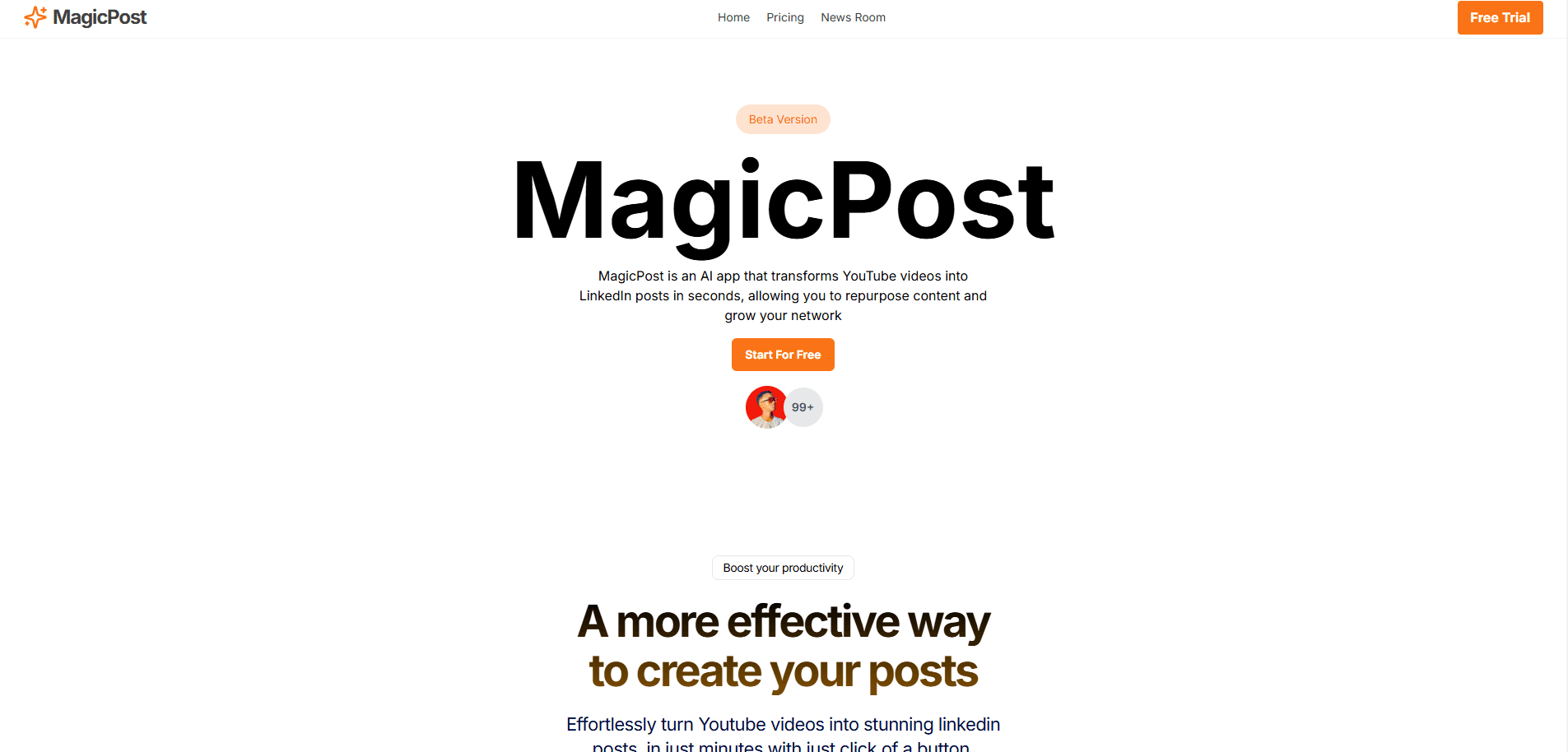 MagicPost website screenshot